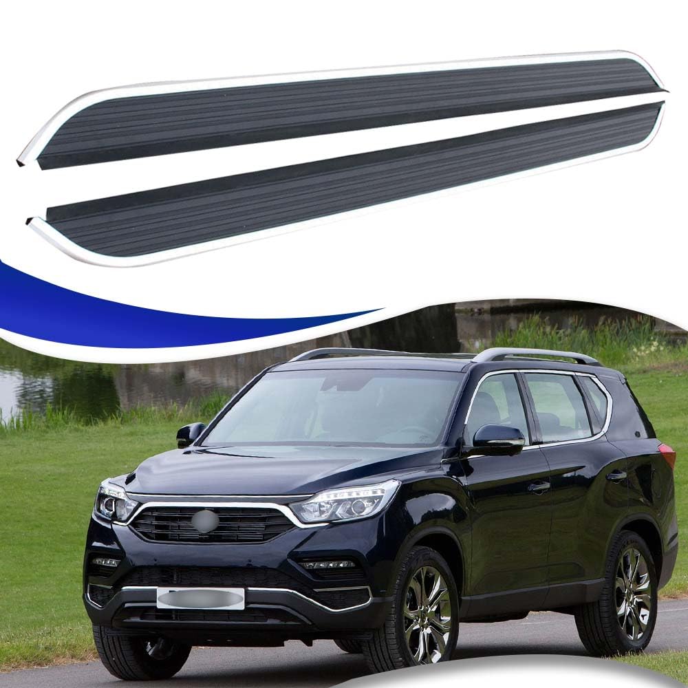 Feste 2 Stück Trittbretter passend für 2018–2024 2025 SsangYong Rexton Seitenstufen Nerf Bars Zubehör mit Halterungen Feste 2 Stück Trittbretter passend für 2018–2024 2025 SsangYong Rexton Seitenstufen Nerf Bars Zubehör mit Halterungen von Freedommy