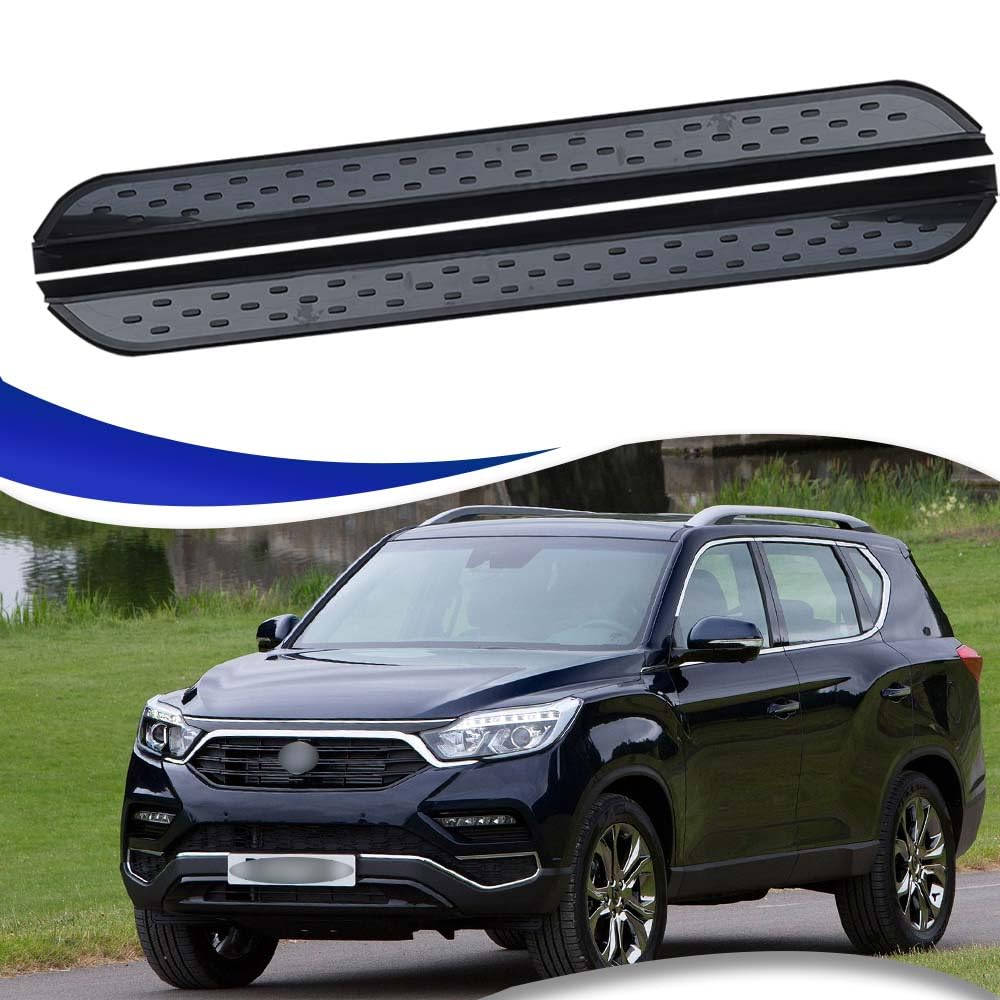 Feste 2 Stück Trittbretter passend für 2018–2024 2025 SsangYong Rexton Seitenstufen Nerf Bars Zubehör mit Halterungen Feste 2 Stück Trittbretter passend für 2018–2024 2025 SsangYong Rexton Seitenstufen Nerf Bars Zubehör mit Halterungen von Freedommy