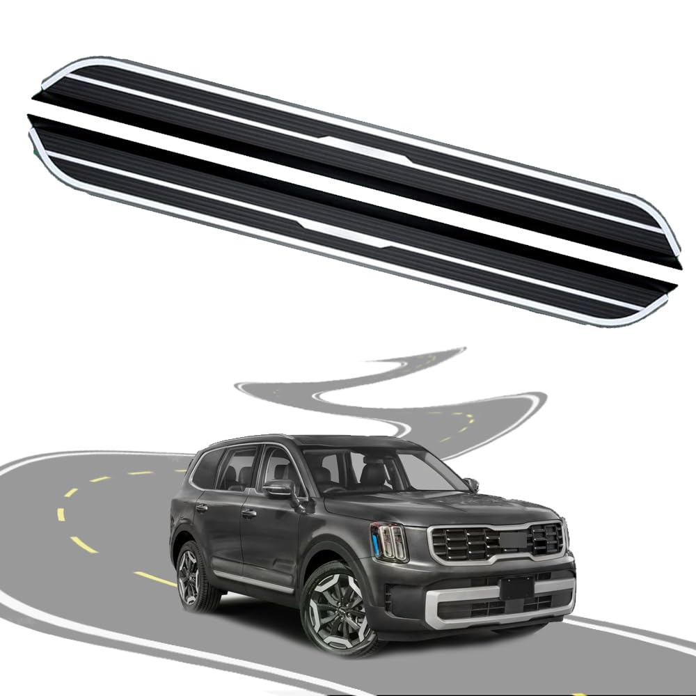 Feste 2 Stück Trittbretter passend für 2019–2024 2025 KIA Telluride Seitenstufen Nerf Bars Zubehör mit Halterungen Feste 2 Stück Trittbretter passend für 2019–2024 2025 KIA Telluride Seitenstufen Nerf Bars Zubehör mit Halterungen von Freedommy