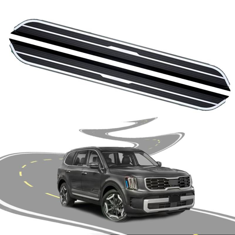 Feste 2 Stück Trittbretter passend für 2019–2024 2025 KIA Telluride Seitenstufen Nerf Bars Zubehör mit Halterungen von Freedommy
