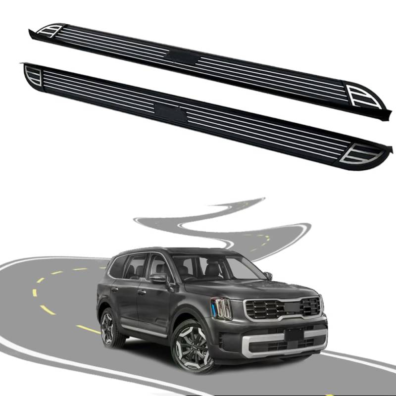 Feste 2 Stück Trittbretter passend für 2019–2024 2025 KIA Telluride Seitenstufen Nerf Bars Zubehör mit Halterungen von Freedommy