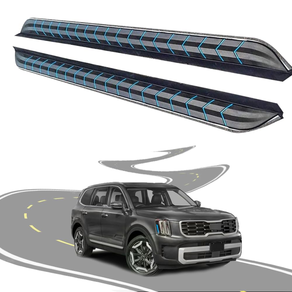 Feste 2 Stück Trittbretter passend für 2019–2024 2025 KIA Telluride Seitenstufen Nerf Bars Zubehör mit Halterungen Feste 2 Stück Trittbretter passend für 2019–2024 2025 KIA Telluride Seitenstufen Nerf Bars Zubehör mit Halterungen von Freedommy