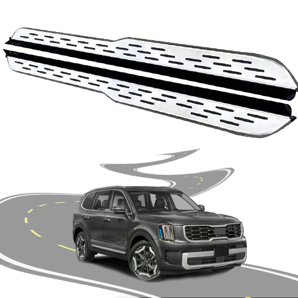 Feste 2 Stück Trittbretter passend für 2019–2024 2025 KIA Telluride Seitenstufen Nerf Bars Zubehör mit Halterungen Feste 2 Stück Trittbretter passend für 2019–2024 2025 KIA Telluride Seitenstufen Nerf Bars Zubehör mit Halterungen von Freedommy