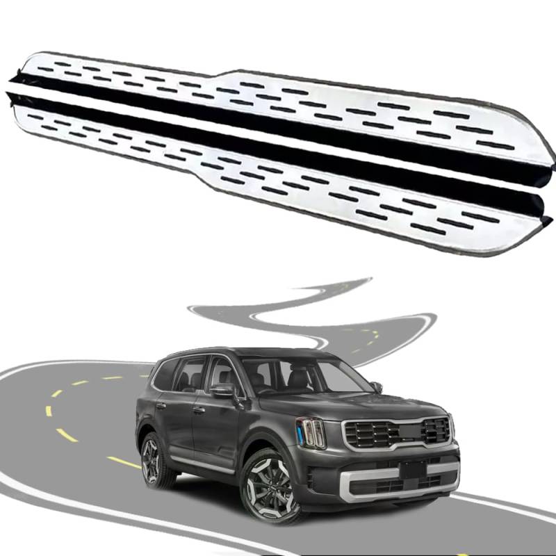 Feste 2 Stück Trittbretter passend für 2019–2024 2025 KIA Telluride Seitenstufen Nerf Bars Zubehör mit Halterungen von Freedommy