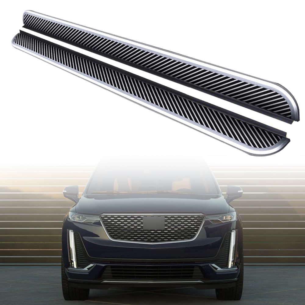 Feste 2 Stück Trittbretter passend für Cadillac XT6 XT-6 2019 2020 2021 2022 2023 2024 2025 Seitenstufen Nerf Bars Zubehör mit Halterungen Feste 2 Stück Trittbretter passend für Cadillac XT6 XT-6 2019 2020 2021 2022 2023 2024 2025 Seitenstufen Nerf Bars Zubehör mit Halterungen von Freedommy