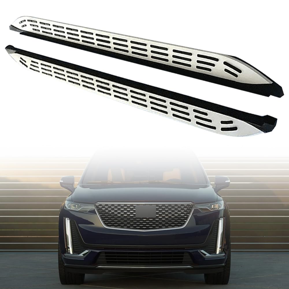 Feste 2 Stück Trittbretter passend für Cadillac XT6 XT-6 2019 2020 2021 2022 2023 2024 2025 Seitenstufen Nerf Bars Zubehör mit Halterungen Feste 2 Stück Trittbretter passend für Cadillac XT6 XT-6 2019 2020 2021 2022 2023 2024 2025 Seitenstufen Nerf Bars Zubehör mit Halterungen von Freedommy