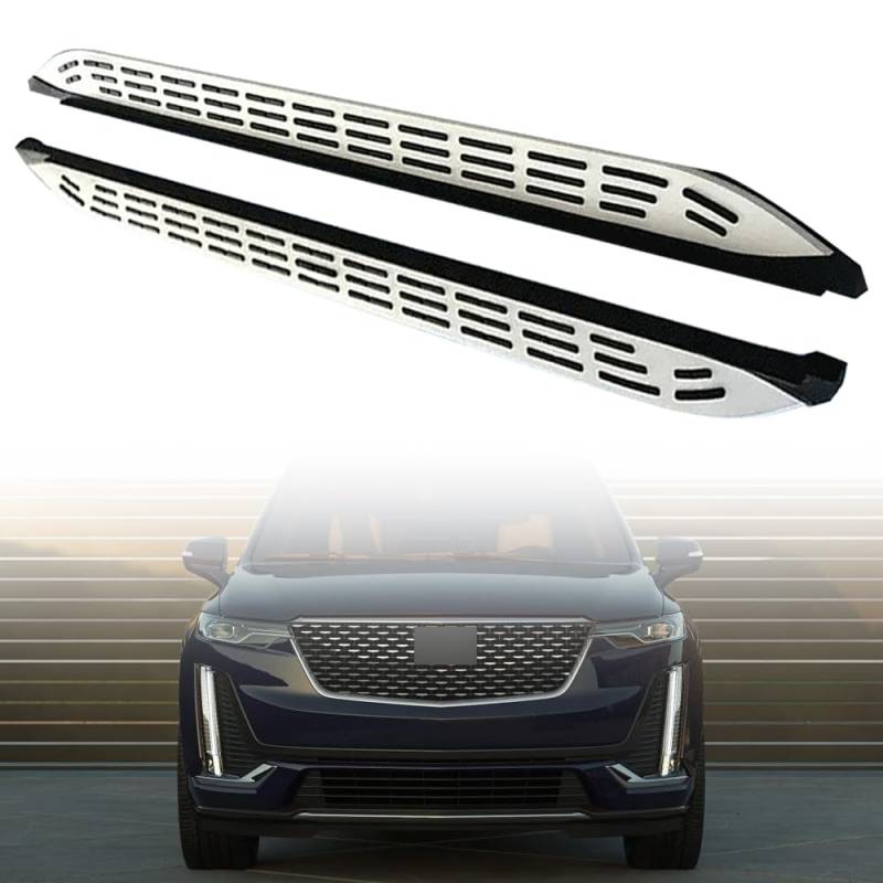 Feste 2 Stück Trittbretter passend für Cadillac XT6 XT-6 2019 2020 2021 2022 2023 2024 2025 Seitenstufen Nerf Bars Zubehör mit Halterungen von Freedommy