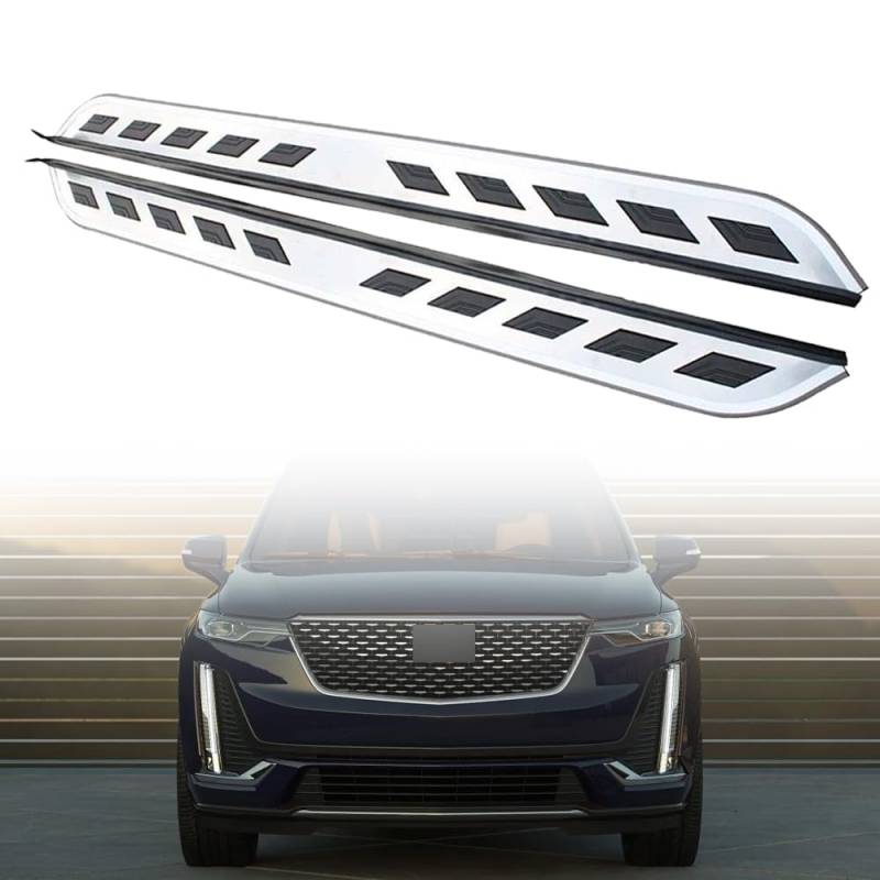 Feste 2 Stück Trittbretter passend für Cadillac XT6 XT-6 2019 2020 2021 2022 2023 2024 2025 Seitenstufen Nerf Bars Zubehör mit Halterungen von Freedommy