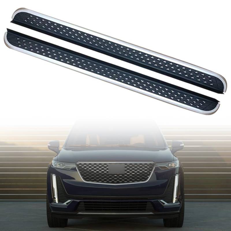 Feste 2 Stück Trittbretter passend für Cadillac XT6 XT-6 2019 2020 2021 2022 2023 2024 2025 Seitenstufen Nerf Bars Zubehör mit Halterungen von Freedommy