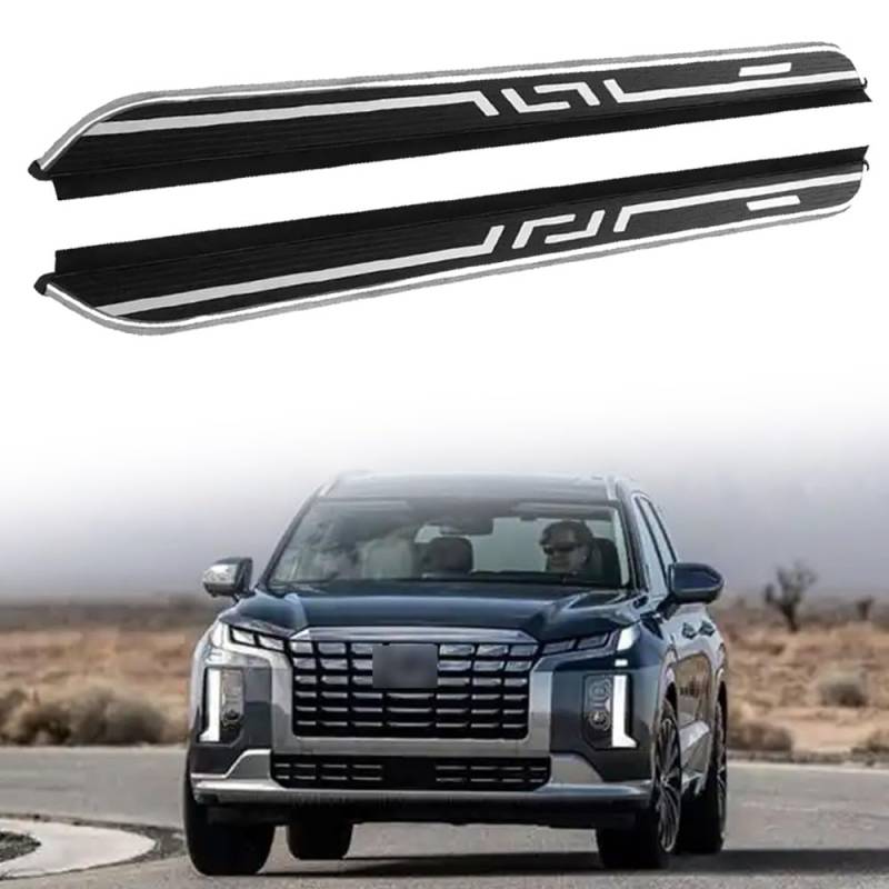 Feste 2 Stück Trittbretter passend für Hyundai Palisade 2020–2024 2025 Seitenstufen Nerf Bars Zubehör mit Halterungen von Freedommy
