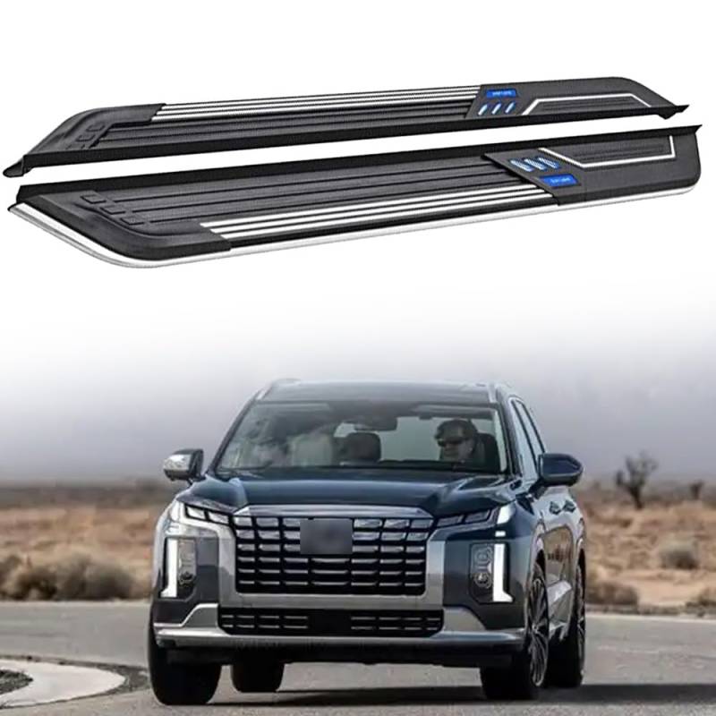 Feste 2 Stück Trittbretter passend für Hyundai Palisade 2020–2024 2025 Seitenstufen Nerf Bars Zubehör mit Halterungen von Freedommy