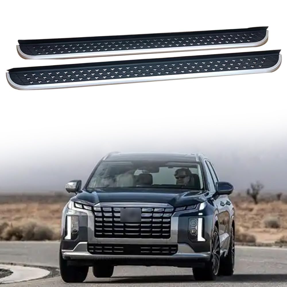 Feste 2 Stück Trittbretter passend für Hyundai Palisade 2020–2024 2025 Seitenstufen Nerf Bars Zubehör mit Halterungen Feste 2 Stück Trittbretter passend für Hyundai Palisade 2020–2024 2025 Seitenstufen Nerf Bars Zubehör mit Halterungen von Freedommy