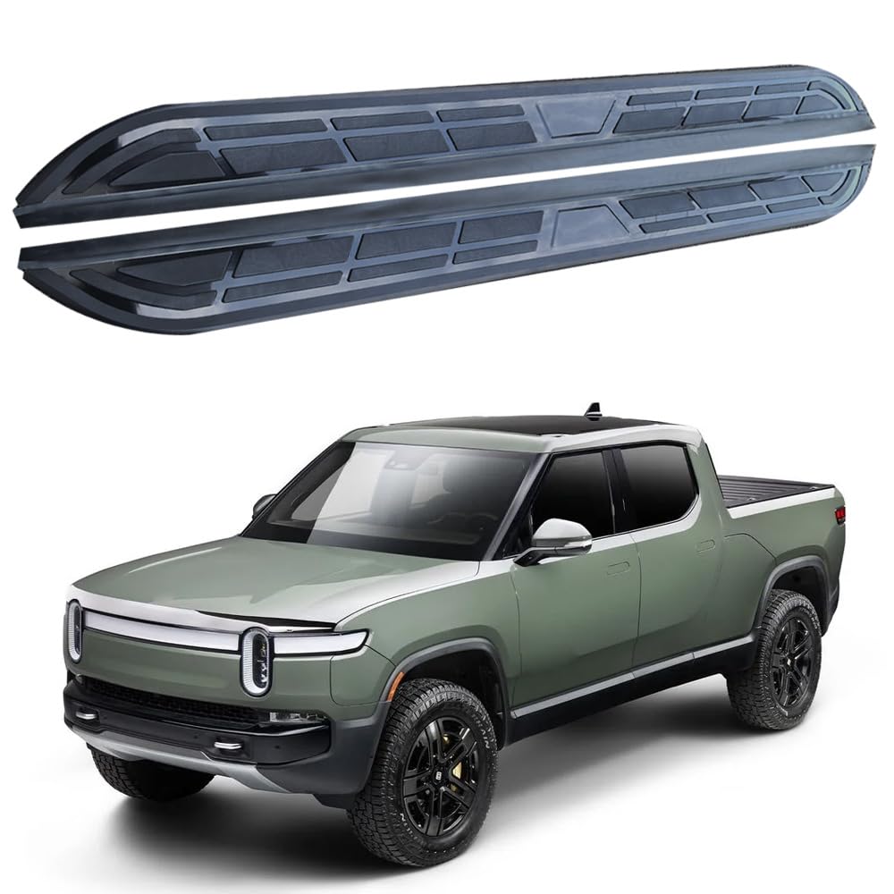 Feste 2 Stück Trittbretter passend für Rivian R1T 2022 2023 2024 2025 Seitenstufen Nerf Bars Zubehör mit Halterungen Feste 2 Stück Trittbretter passend für Rivian R1T 2022 2023 2024 2025 Seitenstufen Nerf Bars Zubehör mit Halterungen von Freedommy