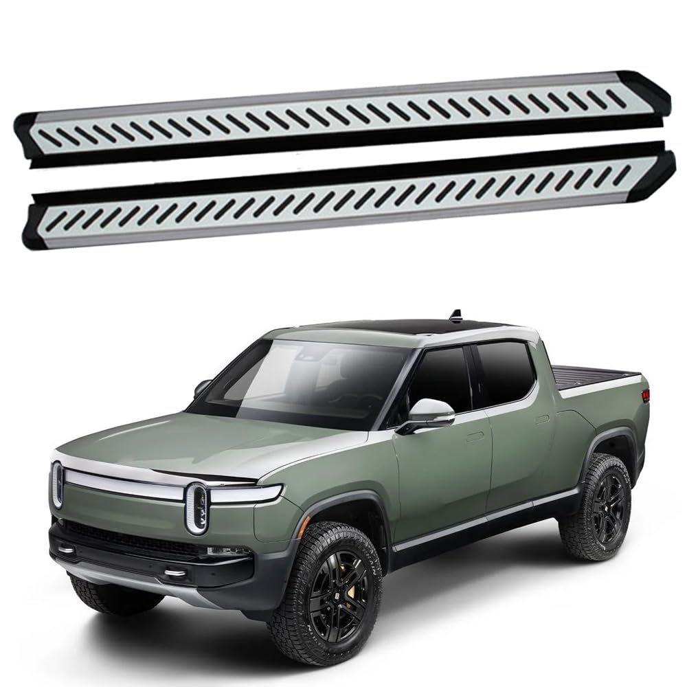 Feste 2 Stück Trittbretter passend für Rivian R1T 2022 2023 2024 2025 Seitenstufen Nerf Bars Zubehör mit Halterungen Feste 2 Stück Trittbretter passend für Rivian R1T 2022 2023 2024 2025 Seitenstufen Nerf Bars Zubehör mit Halterungen von Freedommy