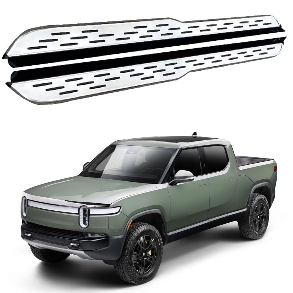 Feste 2 Stück Trittbretter passend für Rivian R1T 2022 2023 2024 2025 Seitenstufen Nerf Bars Zubehör mit Halterungen Feste 2 Stück Trittbretter passend für Rivian R1T 2022 2023 2024 2025 Seitenstufen Nerf Bars Zubehör mit Halterungen von Freedommy
