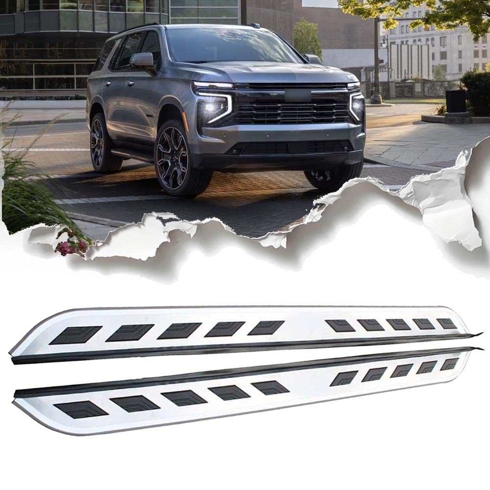 Feste 2 x Trittbretter passend für Chevrolet Tahoe 2021–2025 Seitentreppen, Nerf-Stangen, Zubehör mit Halterungen Feste 2 x Trittbretter passend für Chevrolet Tahoe 2021–2025 Seitentreppen, Nerf-Stangen, Zubehör mit Halterungen von Freedommy