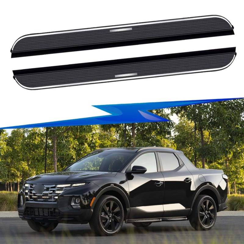 Feste 2 x Trittbretter passend für Hyundai Santa Cruz Seitenstufen Nerf Bars Zubehör mit Halterungen von Freedommy