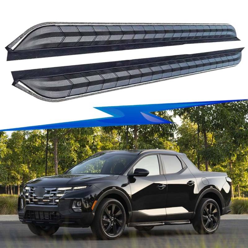 Feste 2 x Trittbretter passend für Hyundai Santa Cruz Seitenstufen Nerf Bars Zubehör mit Halterungen von Freedommy