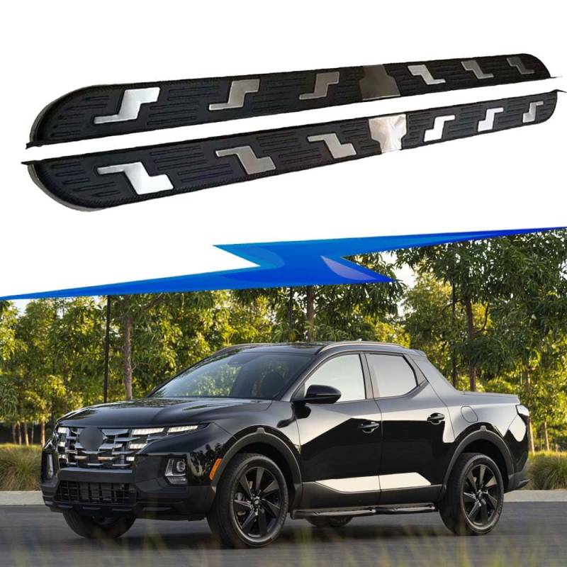 Feste 2 x Trittbretter passend für Hyundai Santa Cruz Seitenstufen Nerf Bars Zubehör mit Halterungen von Freedommy