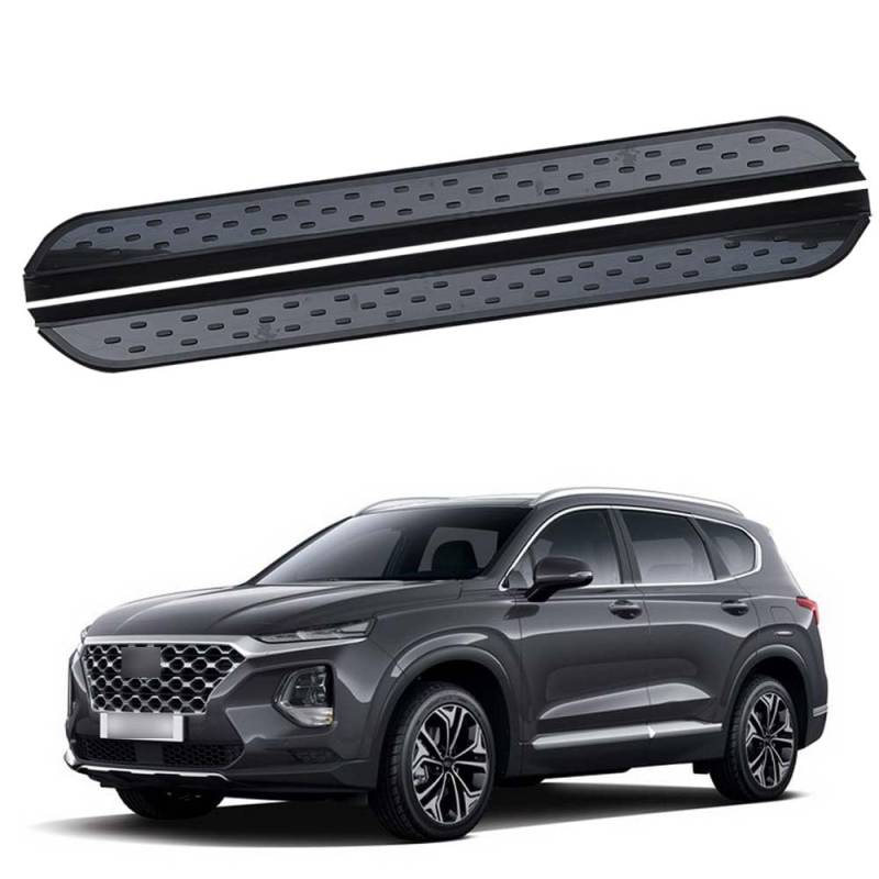 Feste 2 x Trittbretter passend für Hyundai Santa Fe 2019–2023, Seitentreppen, Nerf-Stangen, Zubehör mit Halterungen von Freedommy