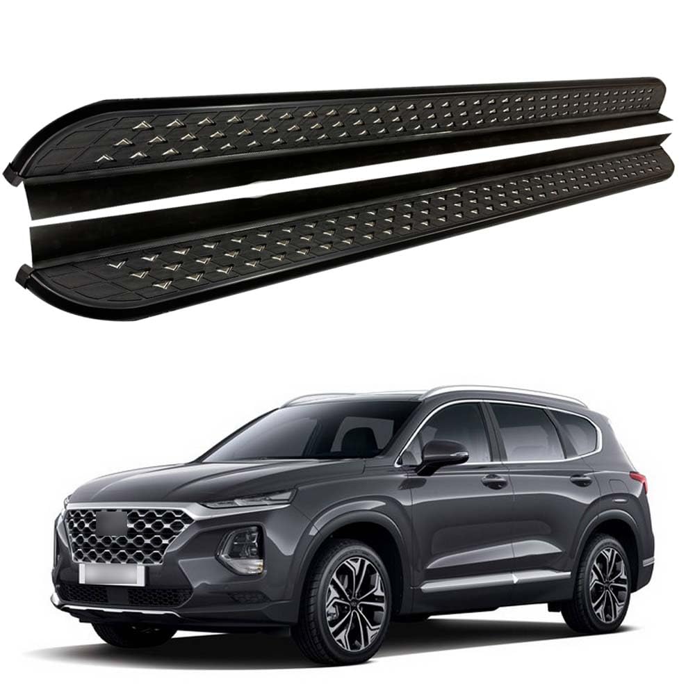 Feste 2 x Trittbretter passend für Hyundai Santa Fe 2019–2023, Seitentreppen, Nerf-Stangen, Zubehör mit Halterungen Feste 2 x Trittbretter passend für Hyundai Santa Fe 2019–2023, Seitentreppen, Nerf-Stangen, Zubehör mit Halterungen von Freedommy