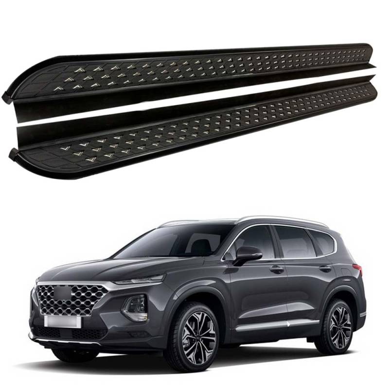Feste 2 x Trittbretter passend für Hyundai Santa Fe 2019–2023, Seitentreppen, Nerf-Stangen, Zubehör mit Halterungen von Freedommy