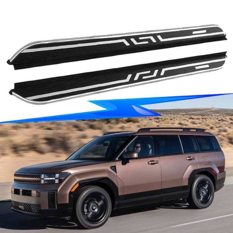 Feste 2 x Trittbretter passend für Hyundai Santa Fe 2024 2025 Seitentreppen Nerf Bars Zubehör mit Halterungen von Freedommy