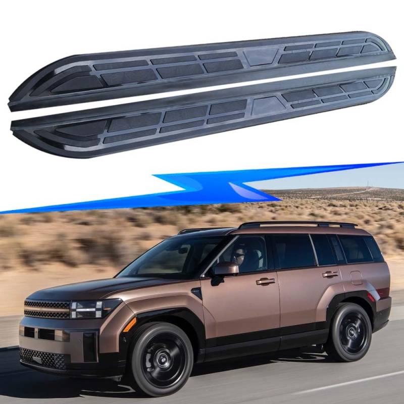 Feste 2 x Trittbretter passend für Hyundai Santa Fe 2024 2025 Seitentreppen Nerf Bars Zubehör mit Halterungen von Freedommy