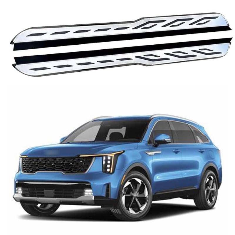 Feste 2 x Trittbretter passend für KIA Sorento 2021–2025 Side Step Protect Bar Pedal Nerf Bars Zubehör mit Halterungen von Freedommy