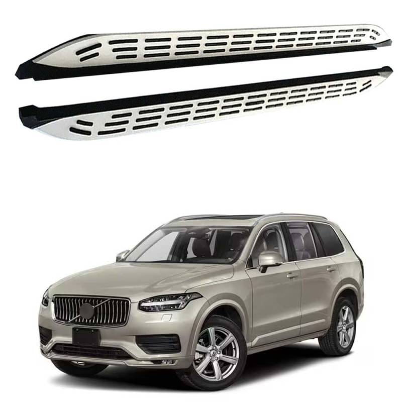 Feste 2 x Trittbretter passend für Volvo XC90 2019–2025, Seitenstufen, Nerf-Stangen, Zubehör mit Halterungen von Freedommy