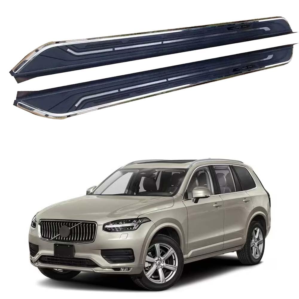 Feste 2 x Trittbretter passend für Volvo XC90 2019–2025, Seitenstufen, Nerf-Stangen, Zubehör mit Halterungen Feste 2 x Trittbretter passend für Volvo XC90 2019–2025, Seitenstufen, Nerf-Stangen, Zubehör mit Halterungen von Freedommy