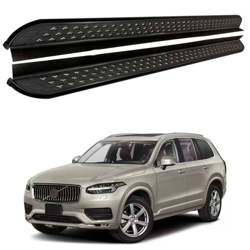 Feste 2 x Trittbretter passend für Volvo XC90 2019–2025, Seitenstufen, Nerf-Stangen, Zubehör mit Halterungen von Freedommy