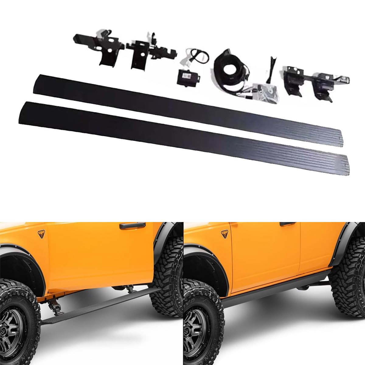 Passend für 2005–2009 Range Rover Discovery 3 Power Deployable Side Steps Elektro Trittbrett Nerf Bars Aluminium komplett schwarz Passend für 2005–2009 Range Rover Discovery 3 Power Deployable Side Steps Elektro Trittbrett Nerf Bars Aluminium komplett schwarz von Freedommy