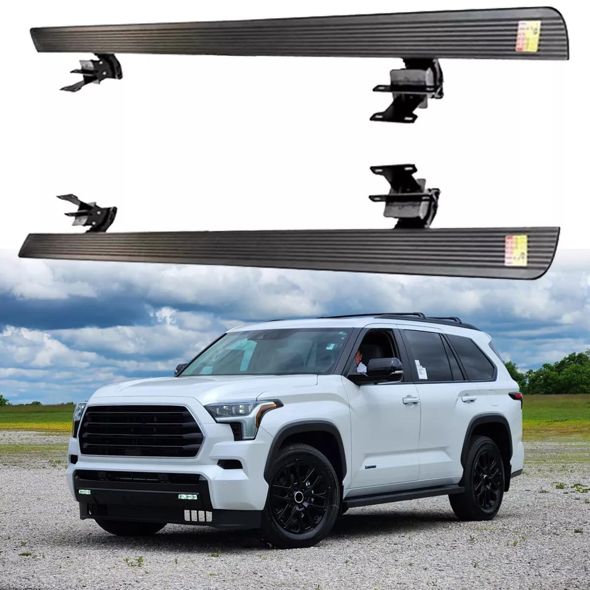 Passend für 2024 2025 Sequoia Power Deployable Side Steps Elektrisches Trittbrett Nerf Bars Aluminium All Black Passend für 2024 2025 Sequoia Power Deployable Side Steps Elektrisches Trittbrett Nerf Bars Aluminium All Black von Freedommy