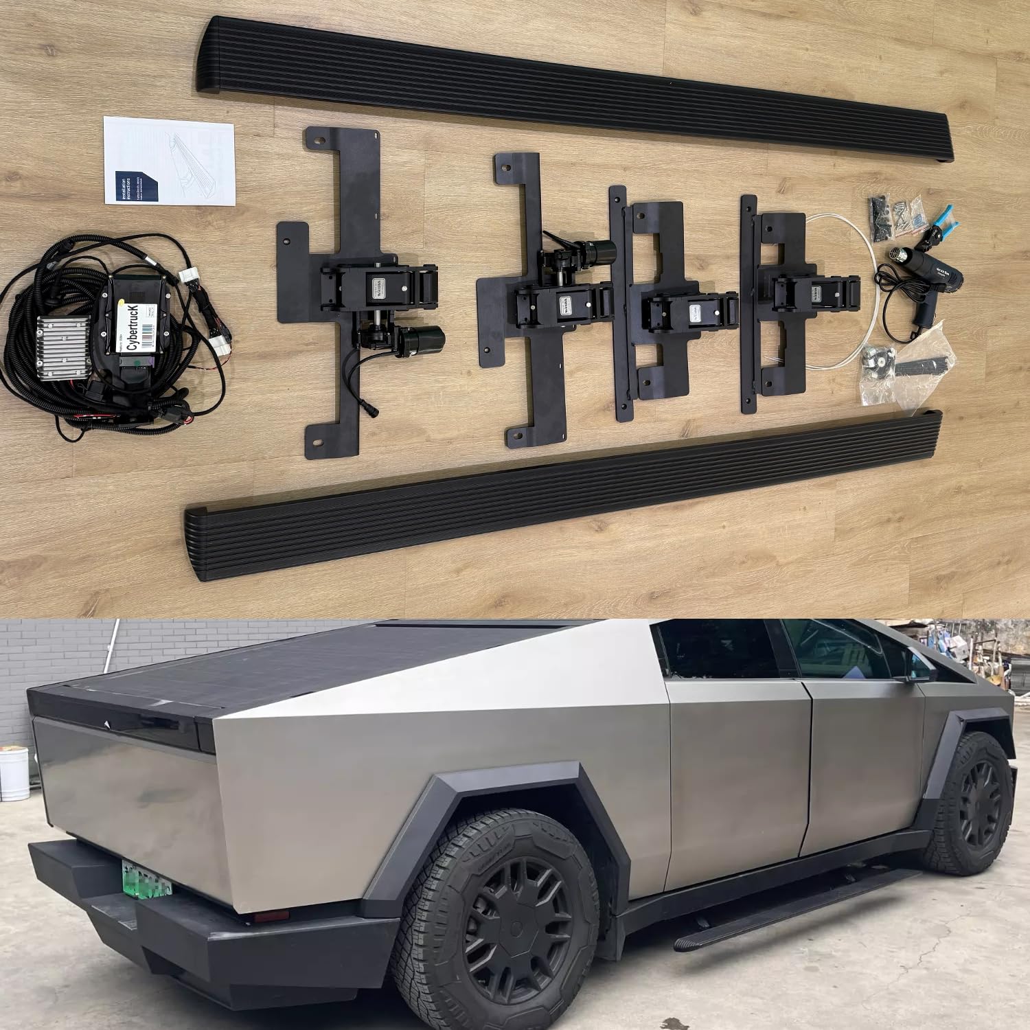 Passend für Tesla Cybertruck 2024 2025 Power Deployable Side Steps Electric Running Board Nerf Bars Aluminium All Black Passend für Tesla Cybertruck 2024 2025 Power Deployable Side Steps Electric Running Board Nerf Bars Aluminium All Black von Freedommy