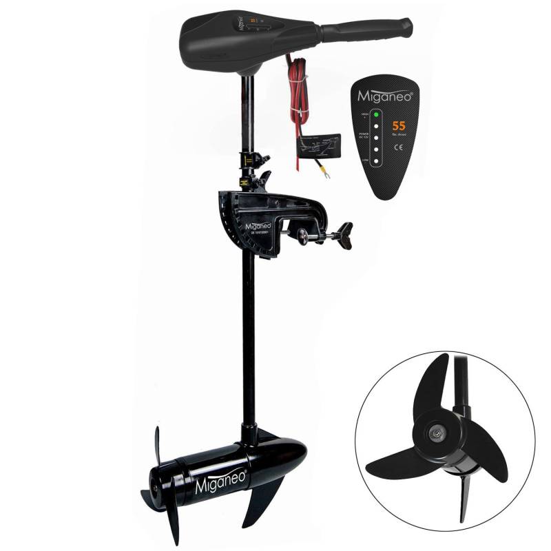 Miganeo® Aussenbordmotor 55 lbs-12Volt Elektromotor für Boot Salzwassertauglich Schubkraft 1780kg von Freizeitwelt Garherr
