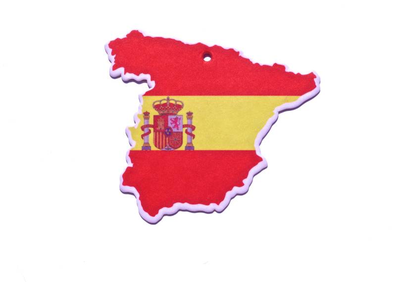 Lufterfrischer für das Auto Flagge Spanien Geruch Duft Wald von Fresh Duft