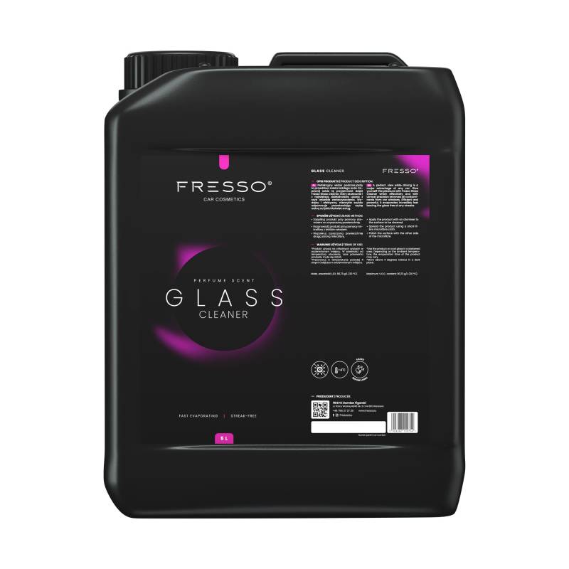 Fresso Premium Glass Cleaner | Auto Glasreiniger - effizient und kraftvoll für streifenfreie Scheiben - Fensterreiniger für Autofenster, Windschutzscheiben (5 Liter) von FRESSO