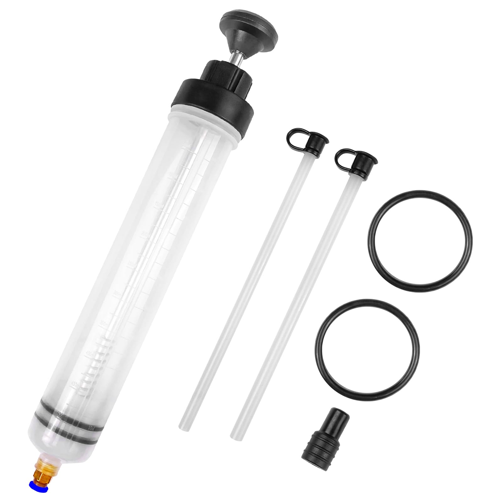 Frevoitna 500CC Ölabsaugpumpe für Motor, Handpumpe für Bremsflüssigkeit Getriebeöle, Getriebeöl Pumpe, Große Ölspritze, Ölpumpe Handpumpe, Absaugspritze mit 2 Schlauch und EIN Paar Ersatzgummiringe Frevoitna 500CC Ölabsaugpumpe für Motor, Handpumpe für Bremsflüssigkeit Getriebeöle, Getriebeöl Pumpe, Große Ölspritze, Ölpumpe Handpumpe, Absaugspritze mit 2 Schlauch und EIN Paar Ersatzgummiringe von Frevoitna