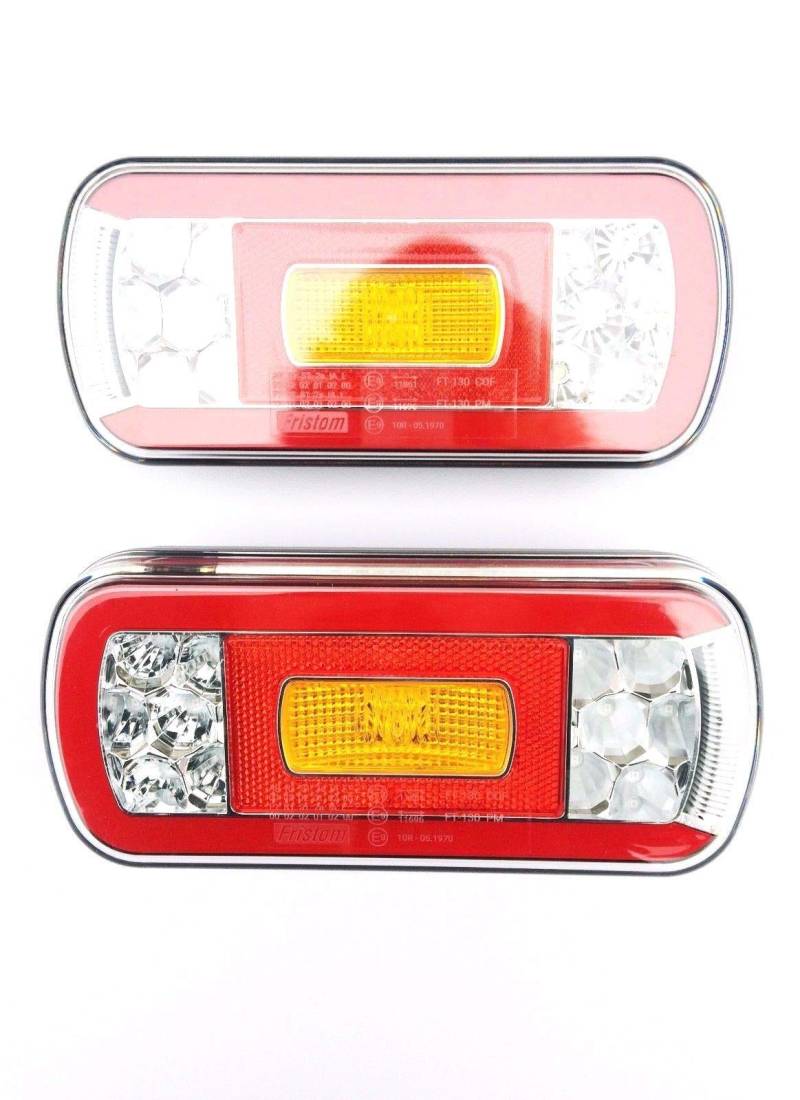 2x Rückleuchte LED 220x100x50 5PIN Bajonet Anhänger Trailer Wohnwagen LKW SET von FRISTOM