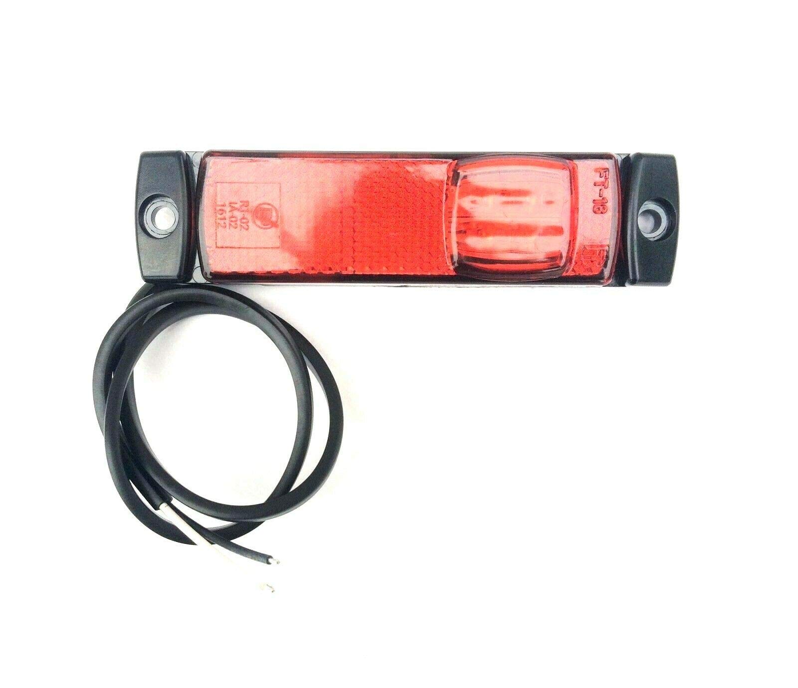 Fristom Rot LED Begrenzungsleuchte, Umrissleuchte, Positionsleuchte 12V 24V für Anhänger, Trailer, Wohnwagen, LKW von Fristom