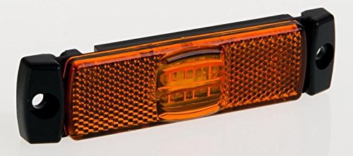 Side Marker Orange 4 LED Kabel abgedichtet 12/24 V 130 x 32 x 15 mm. Achsabstand 116 mm. von Fristom