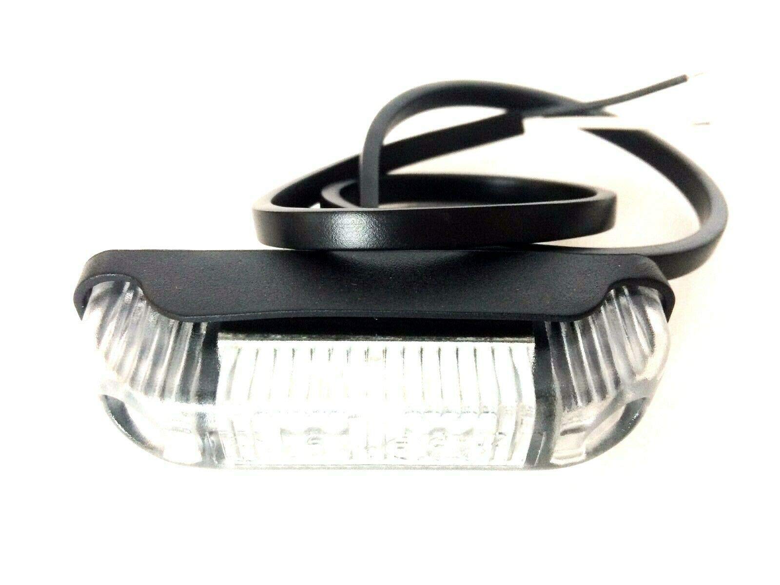 Weiß LED Umrissleuchte, Begrenzungsleuchte 80x18x23mm mit Kabel für LKW, Anhänger, Trailer … von Fristom