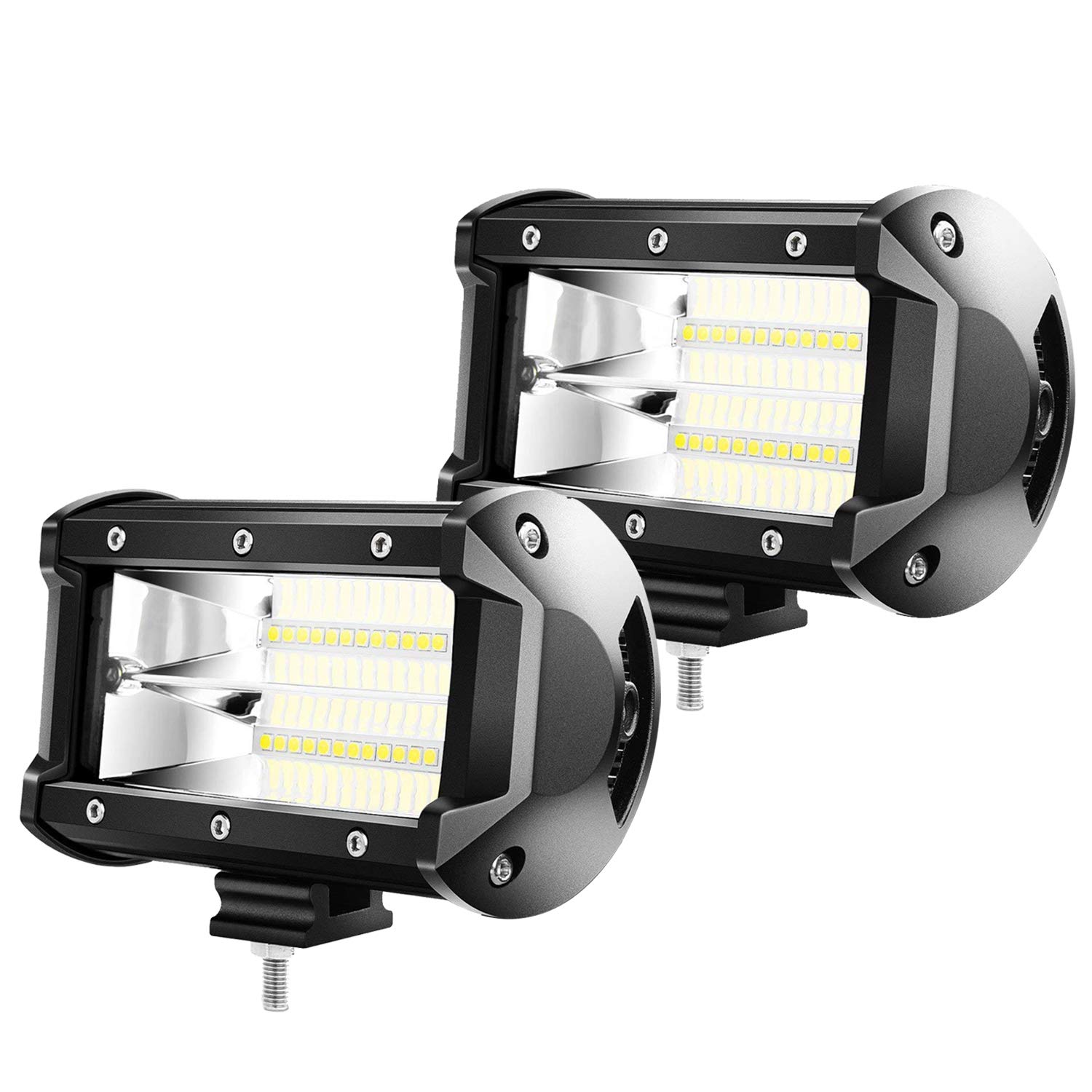 Froadp 2x72W LED Zusatzscheinwerfer Scheinwerfer - Arbeitsscheinwerfer Offroad Flutlicht IP67 SUV LKW UTV （2x72W） von Froadp
