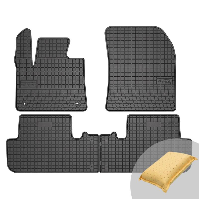 FROGUM EL Toro Gummimatten Ganzjähriges-Set von Autofussmatte Auto Fußmatten für DS 7 ab 2017 | Beständiges Gummi Material | 1,5cm Schutzkante von Frogum