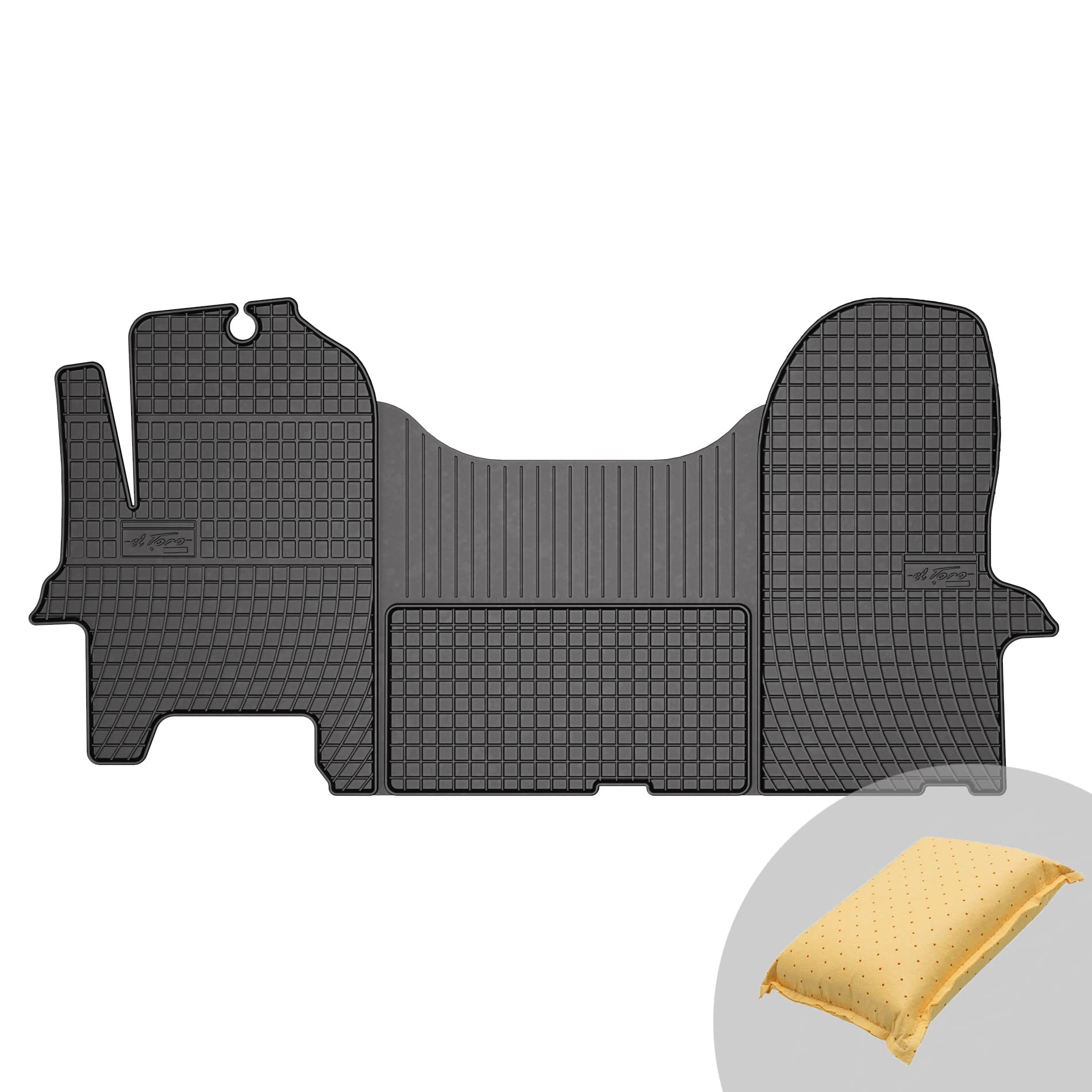 FROGUM EL Toro Gummimatten Ganzjähriges-Set von Autofussmatte Auto Fußmatten für Iveco Daily III 1999-2014 | Beständiges Gummi Material | 1,5cm Schutzkante von Frogum