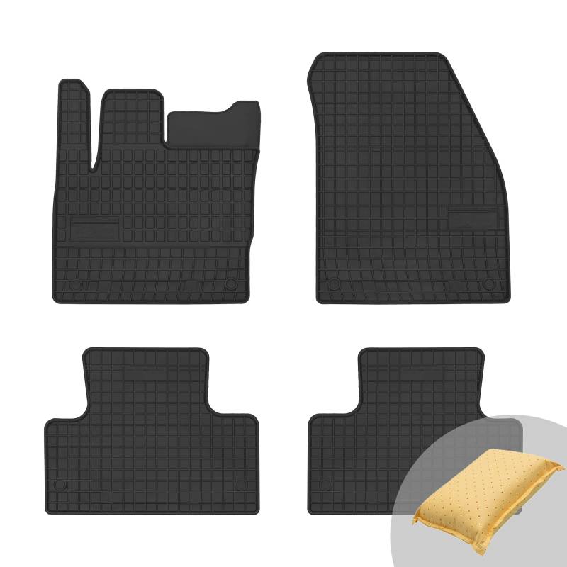 FROGUM EL Toro Gummimatten Ganzjähriges-Set von Autofussmatte Auto Fußmatten für Land Rover Range Rover Evoque I 2011-2018 | Beständiges Gummi Material | 1,5cm Schutzkante von Frogum