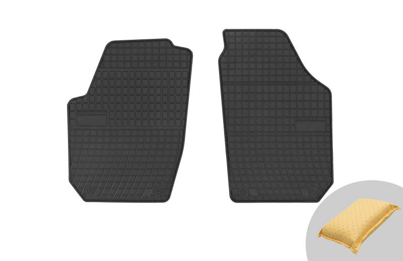 FROGUM EL Toro Gummimatten Ganzjähriges-Set von Autofussmatte Auto Fußmatten für Skoda Praktik 2007-2015 | Beständiges Gummi Material | 1,5cm Schutzkante von Frogum