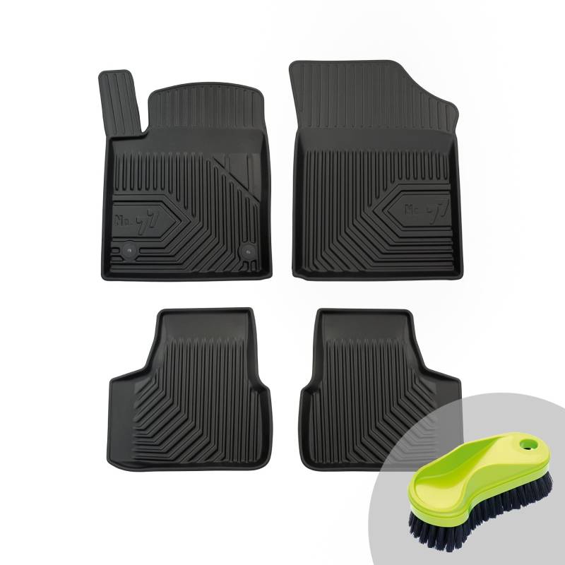 FROGUM No.77 Gummimatten Ganzjahresset von Auto Fußmatten Autofussmatten für SEAT MII 2011-2019, für Skoda Citigo 2011-2019, für Volkswagen UP! ab 2011 | Langlebiges TPE Material von Frogum