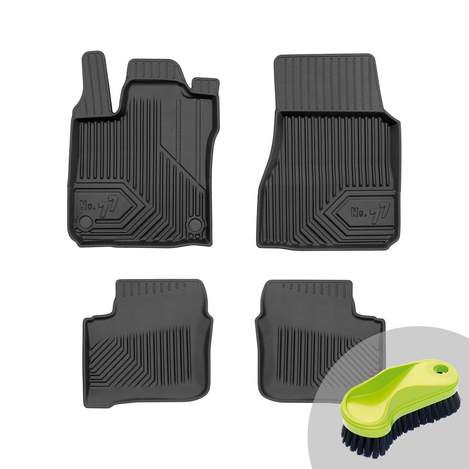 FROGUM No.77 Gummimatten Ganzjahresset von Auto Fußmatten Autofussmatten für Smart Forfour II 2014-2020 | Langlebiges TPE Material von Frogum